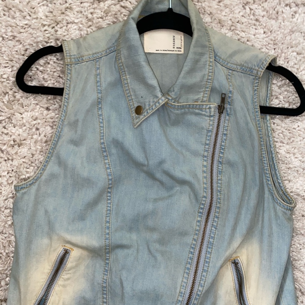 Life in progress distressed jeans  vest